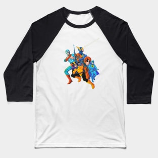 Airgam Comic Superheros (Good Guys) Baseball T-Shirt